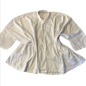 HELMUT LANG ⭐️ COTTON/SILK BLEND CROP BLOUSE